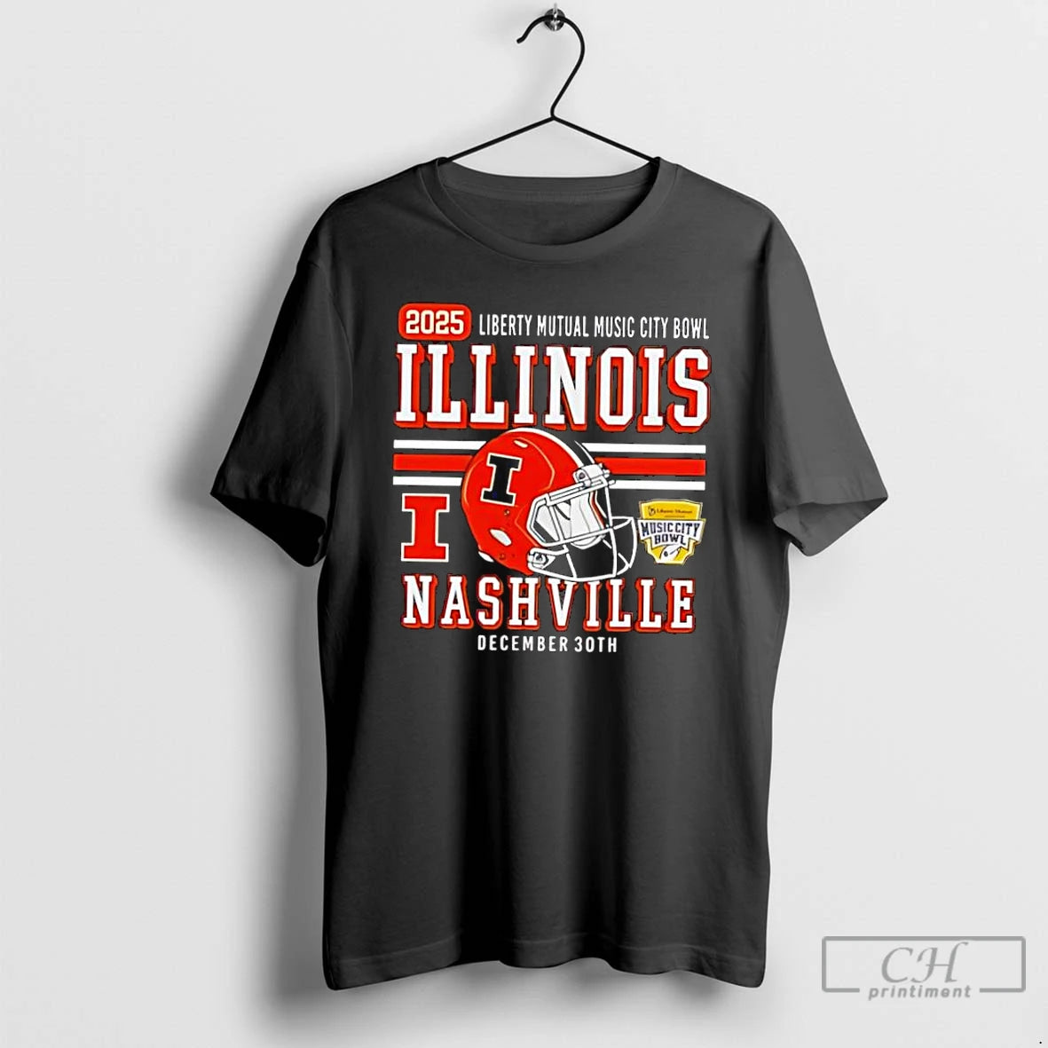 Classic Illinois Fighting Illini Football 2025 Liberty Mutual Music City T-Shirts, Hoodie, Sweatshirt | PureTeeCo.com