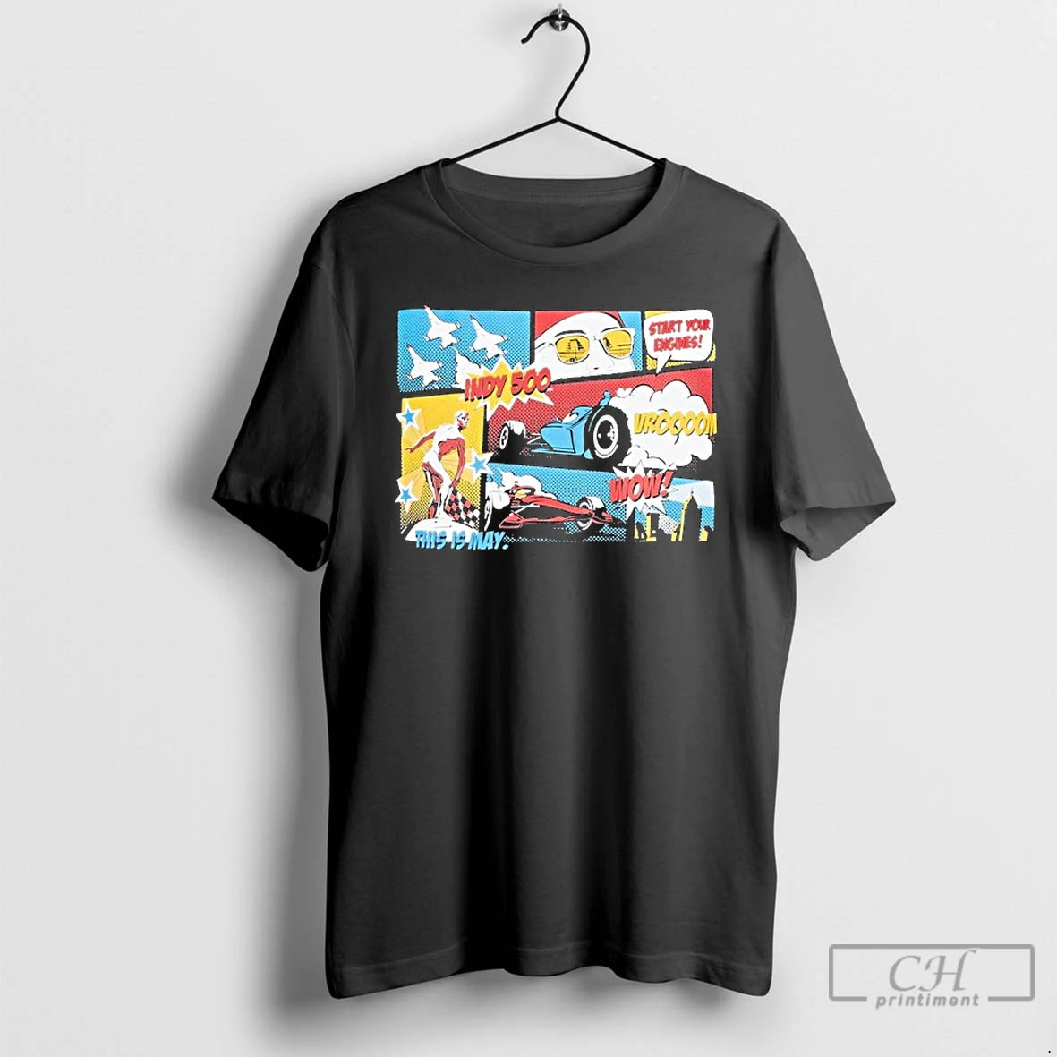 Classic Indianapolis Motor Speedway Indy 500 Start Your Engines Vroom Comic Strip T Shirts Sweater Hoodie, Sweatshirt