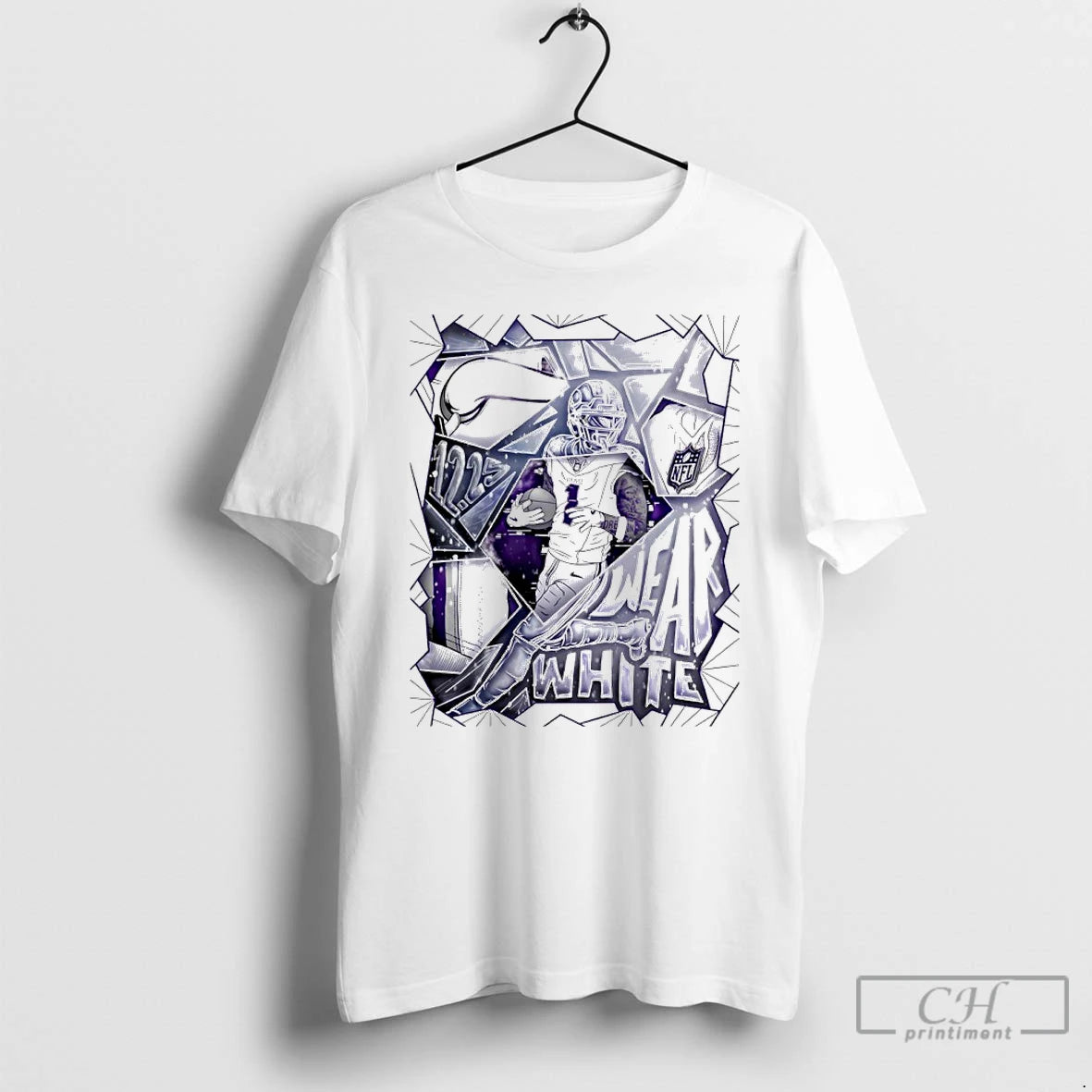 Classic Jalen Nailor Minnesota Vikings Wear White Winter Whiteout Week T-Shirts, Hoodie, Sweatshirt | PureTeeCo.com