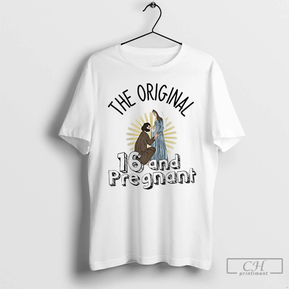 Classic Jesus And Mary The 16 And Pregnant T-Shirts, Hoodie, Sweatshirt | PureTeeCo.com