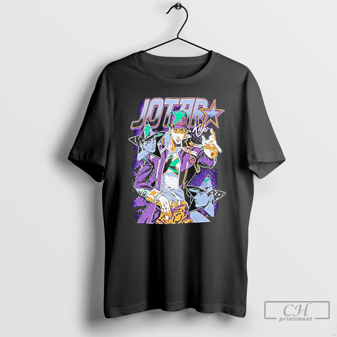 Classic Jojos Bizarre Adventure Jotaro Kujo Collage T-Shirts, Hoodie, Sweatshirt | PureTeeCo.com