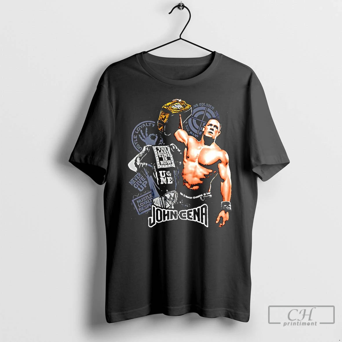 Classic John Cena The Last Time Is Now Never Give Up Ring Graphic T Shirts Hoodie, Sweatshirt | PureTeeCo.com