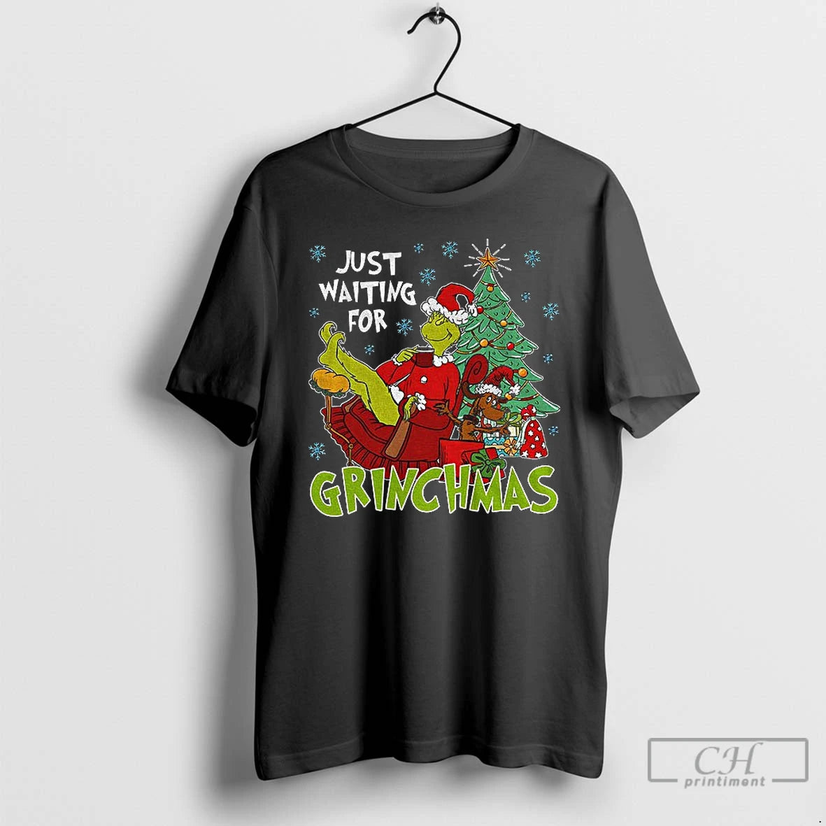 Classic Just Waiting For Grinchmas The Grinch Christmas T-Shirts, Hoodie, Sweatshirt | PureTeeCo.com