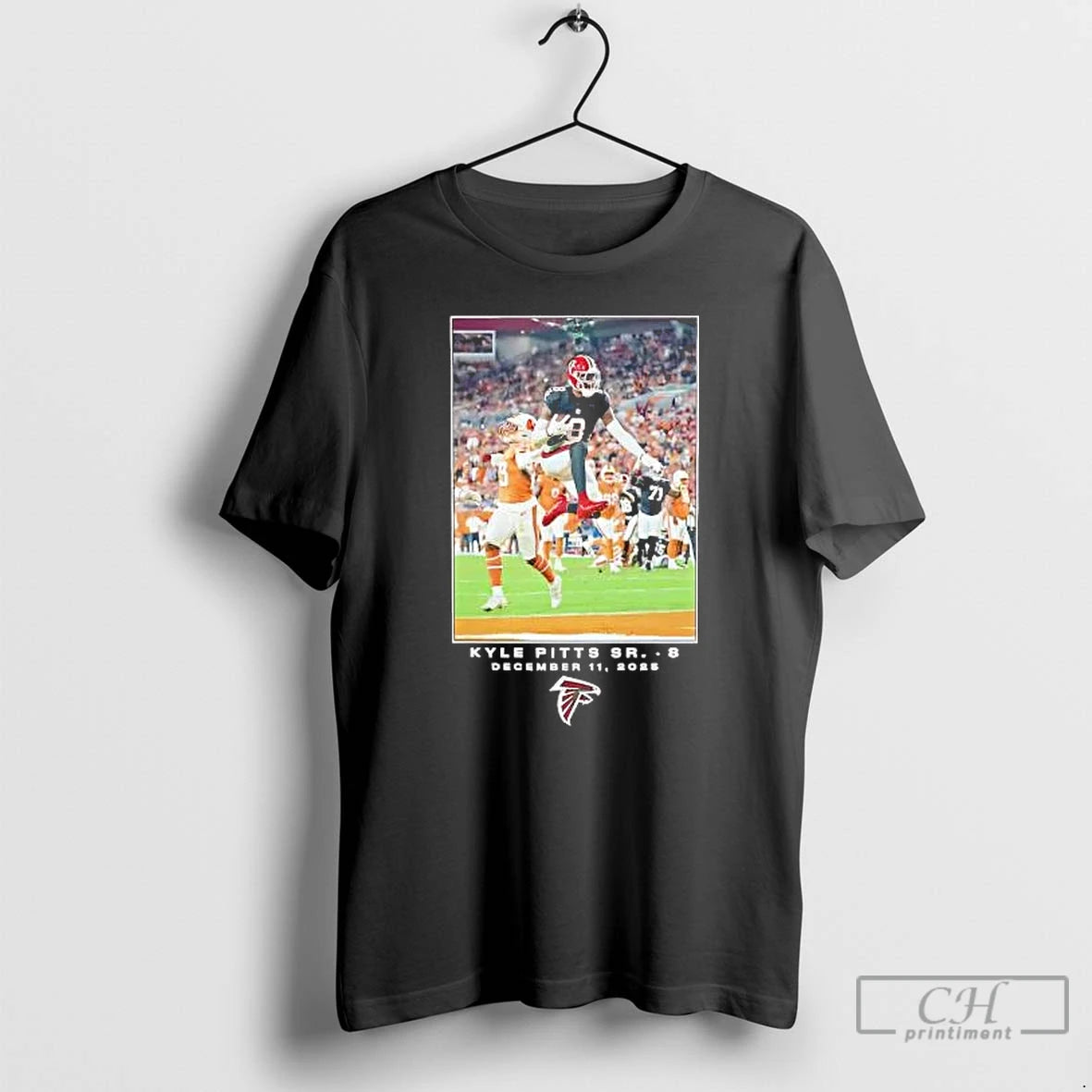 Classic Kyle Pitts Sr Hurdle Moment Atlanta Falcons T-Shirts, Hoodie, Sweatshirt | PureTeeCo.com