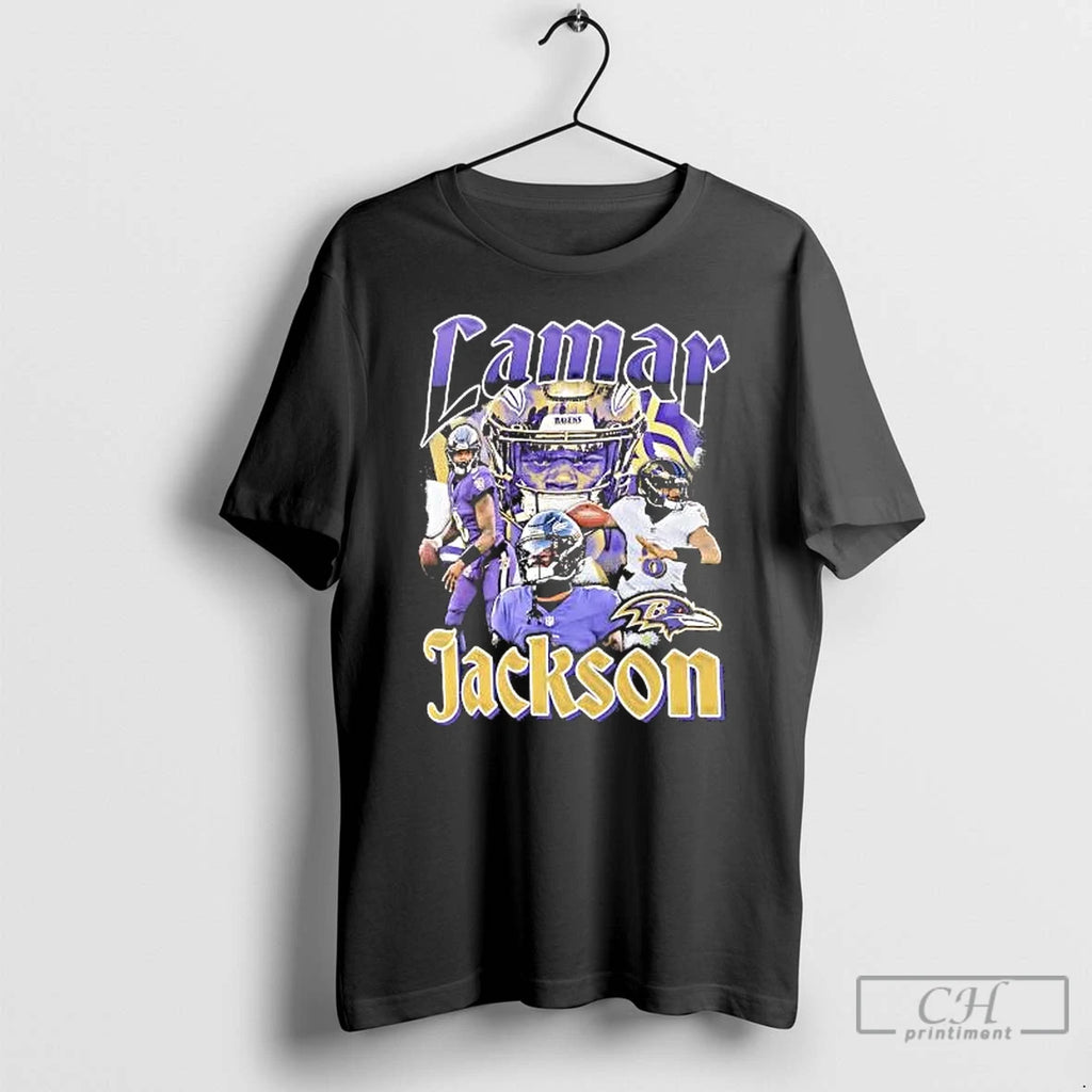 Classic Lamar Jackson Baltimore Ravens Notorious T-Shirts, Hoodie, Sweatshirt | PureTeeCo.com