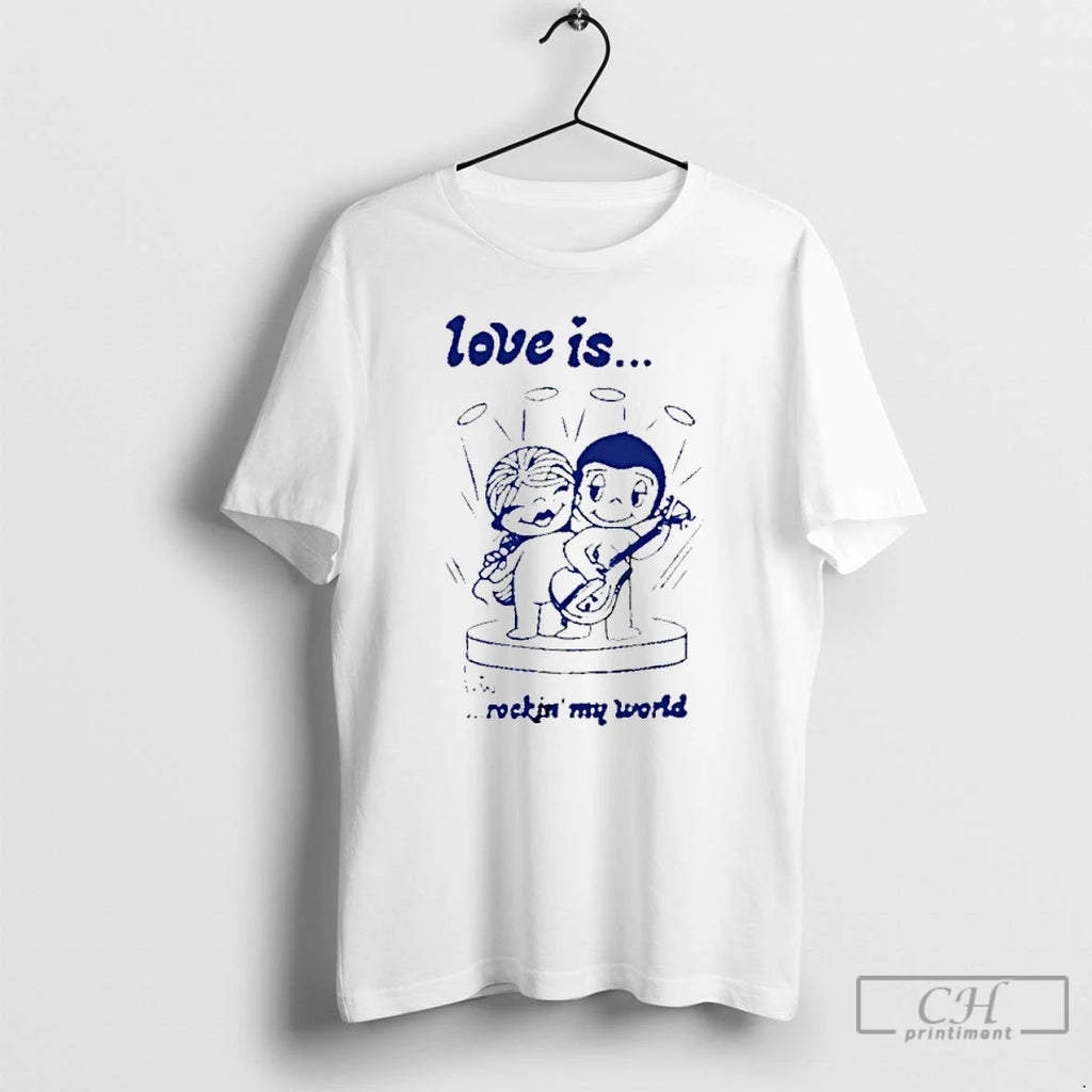 Classic Love Is Rockin My World T-Shirts, Hoodie, Sweatshirt | PureTeeCo.com