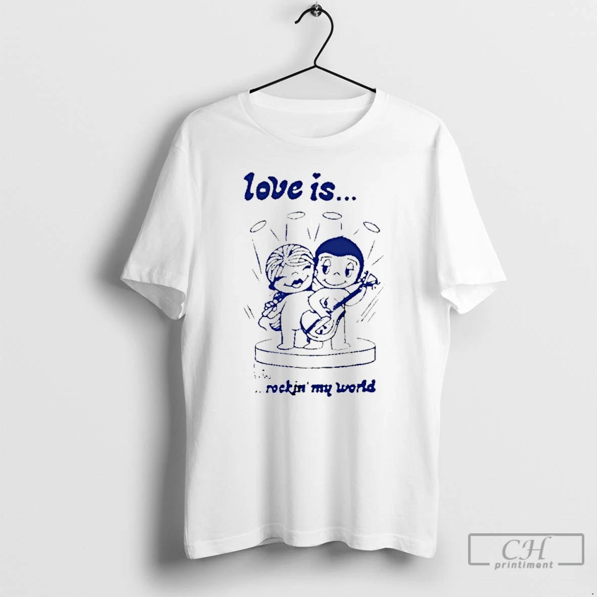 Classic Love Is Rockin My World T-Shirts, Hoodie, Sweatshirt | PureTeeCo.com
