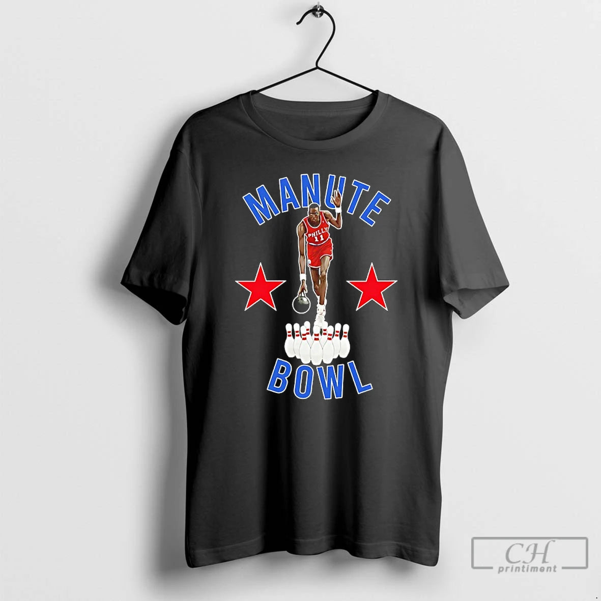 Classic Manute Bol Philadelphia 76ers Bowling Minute Manute T-Shirts, Hoodie, Sweatshirt | PureTeeCo.com