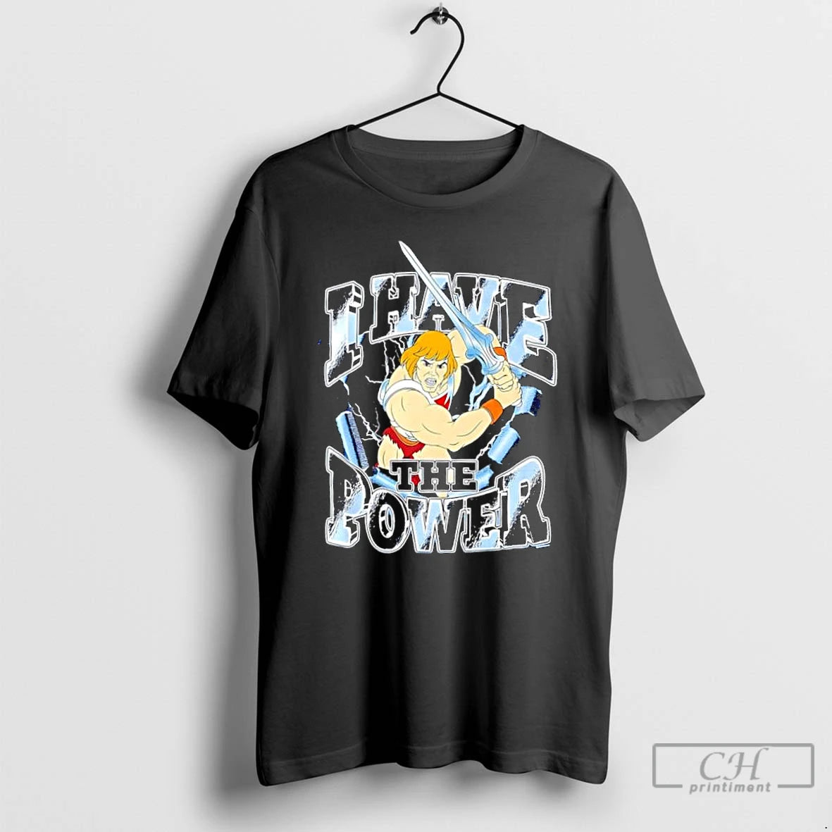 Classic Masters Of The Universe He Man Power Graphic T-Shirts, Hoodie, Sweatshirt | PureTeeCo.com
