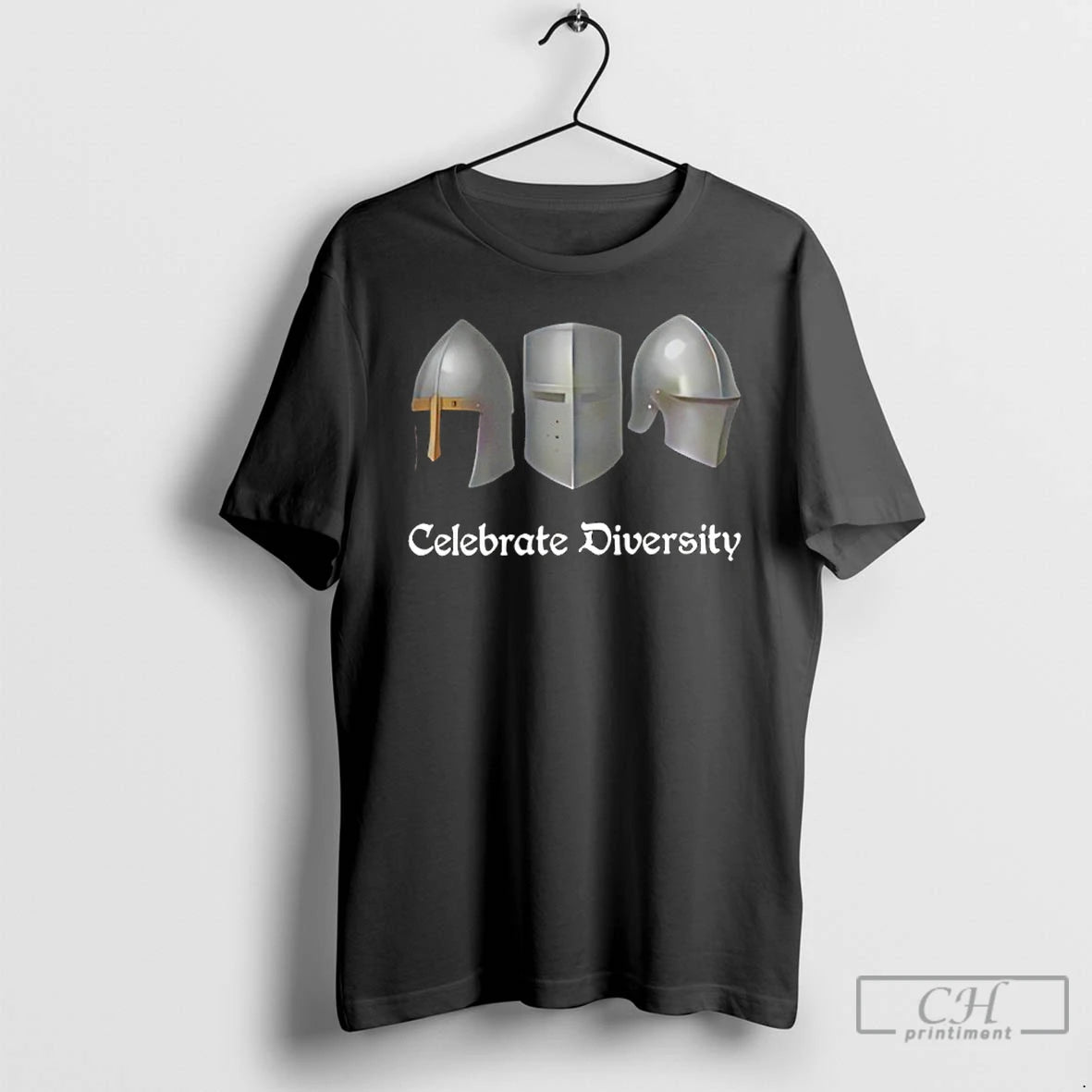 Classic Medieval Helmets Celebrate Diversity T-Shirts, Hoodie, Sweatshirt | PureTeeCo.com