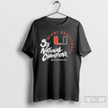 Classic Miami Football 2025 Cfp Five Time National Champions T-Shirts, Hoodie, Sweatshirt | PureTeeCo.com