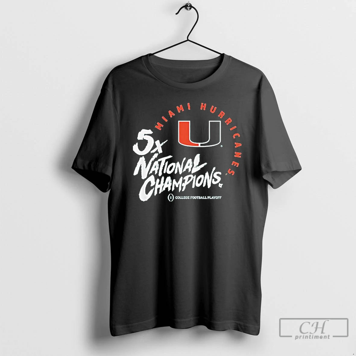 Classic Miami Football 2025 Cfp Five Time National Champions T-Shirts, Hoodie, Sweatshirt | PureTeeCo.com
