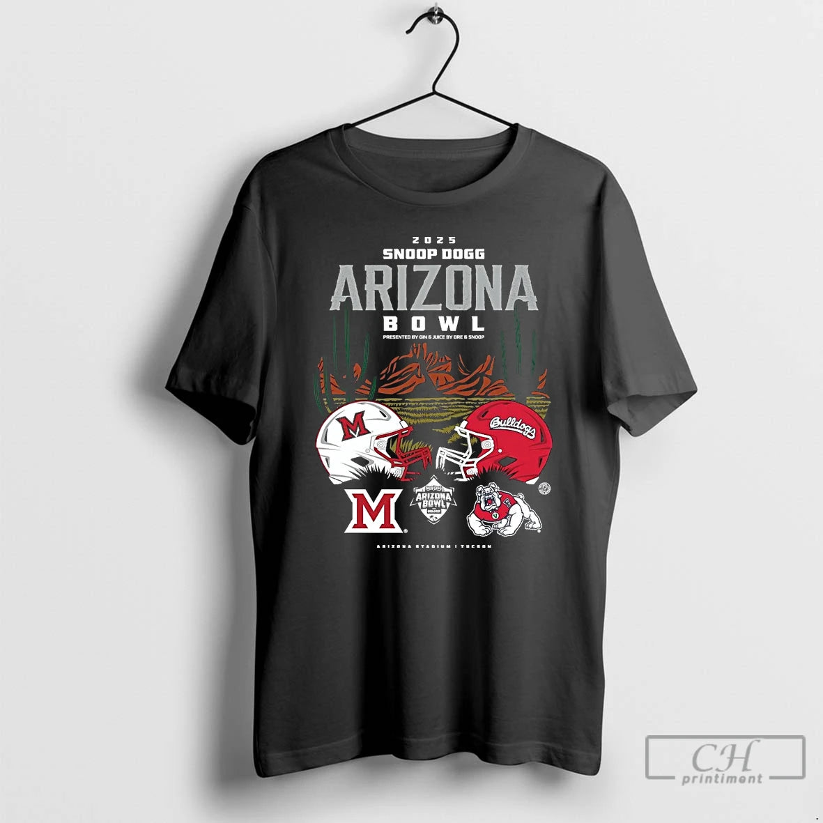 Classic Miami Redhawks Vs Fresno State Bulldogs 2025 Arizona Bowl Head To Head T Shirts Hoodie, Sweatshirt | PureTeeCo.com