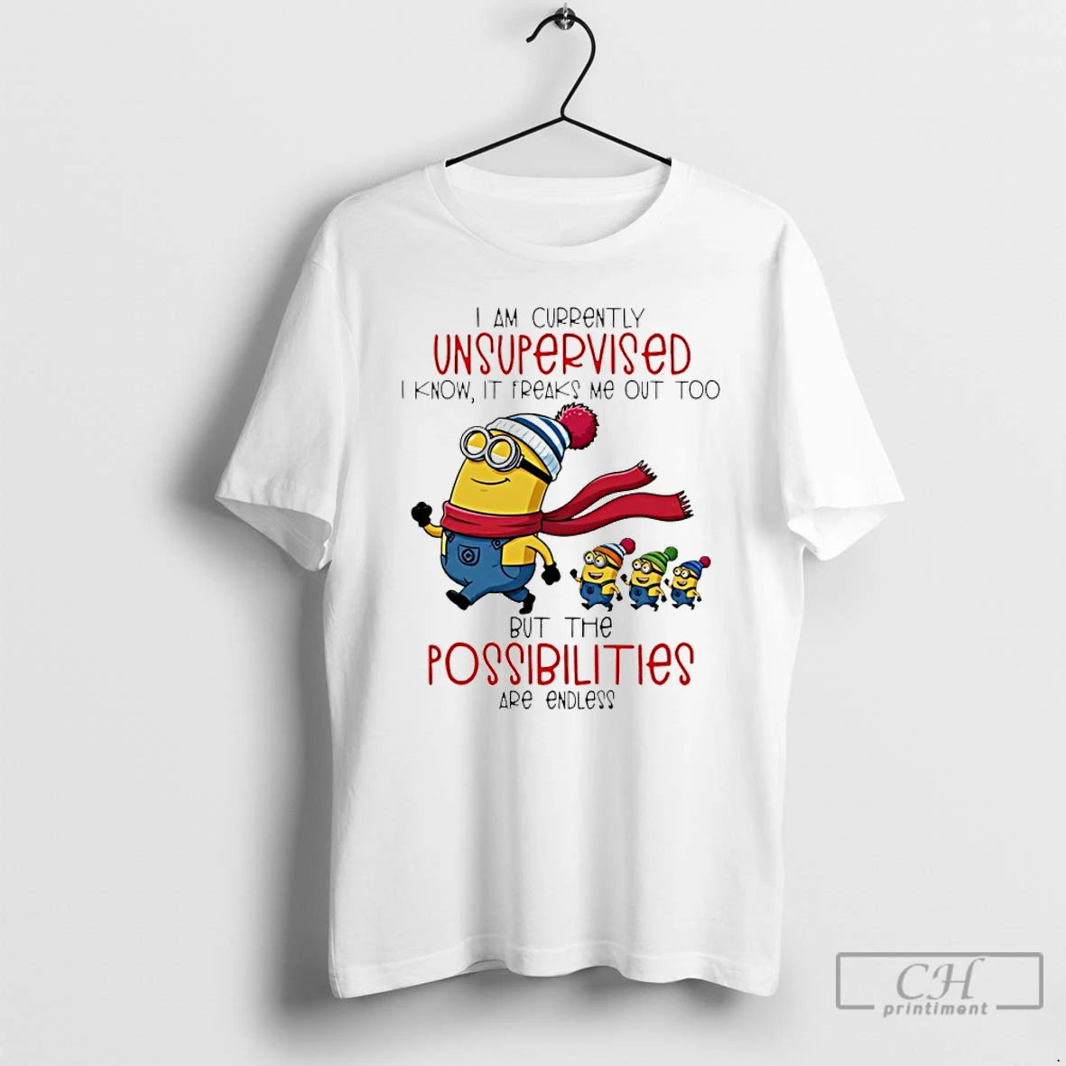 Classic Minion I Am Currently Unsupervised I Know It Freaks Me Out Too But The T-Shirts, Hoodie, Sweatshirt | PureTeeCo.com
