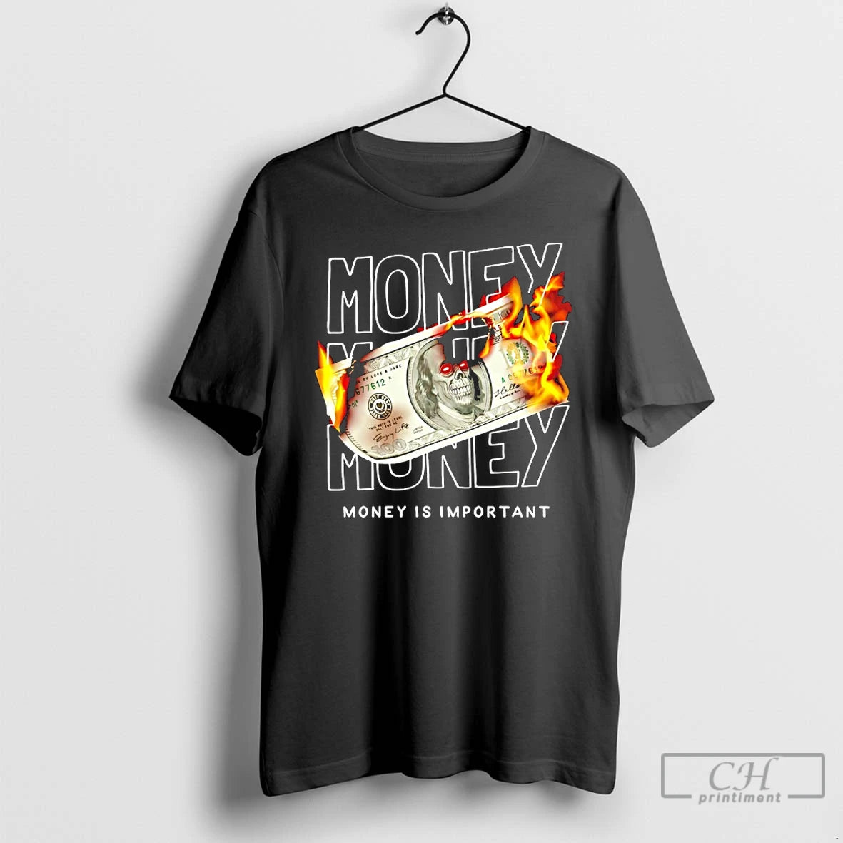Classic Money Is Important Graphic T-Shirts, Hoodie, Sweatshirt | PureTeeCo.com