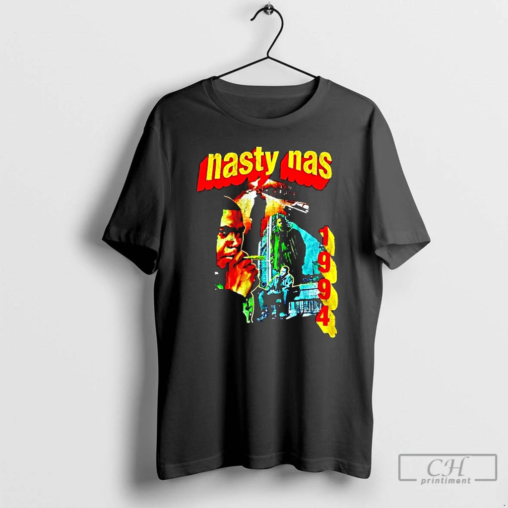 Classic Nasty Nas Supported Eminem And J Cole 1994 Vintage T-Shirts, Hoodie, Sweatshirt | PureTeeCo.com