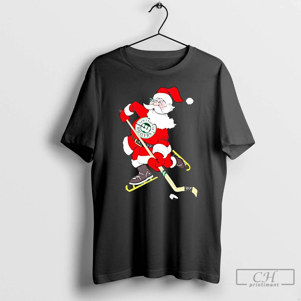 Classic New England Whalers Santa Hockey Player T-Shirts, Hoodie, Sweatshirt | PureTeeCo.com