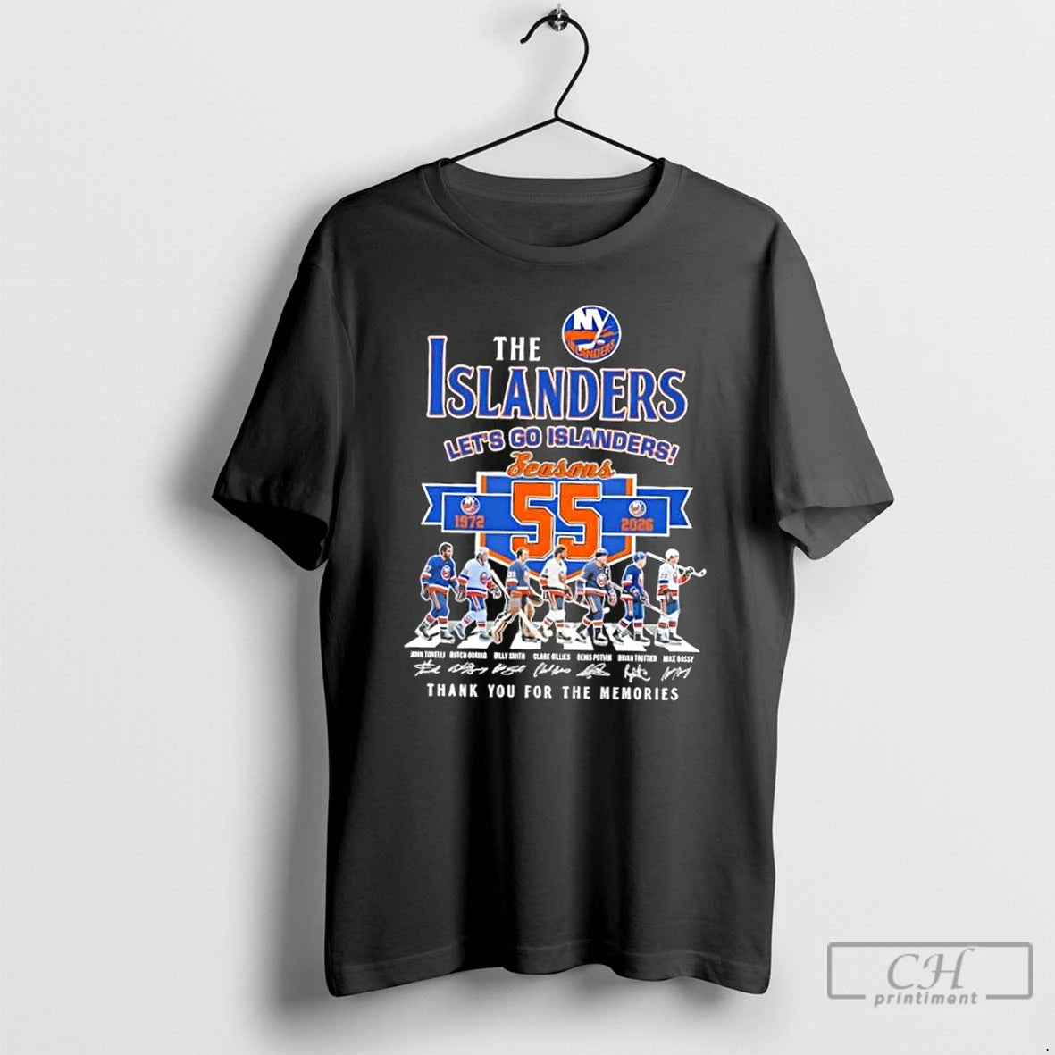 Classic New York Islanders 55 Seasons 1972 2026 Mike Bossy And Legends Abbey Road Thank T-Shirts, Hoodie, Sweatshirt