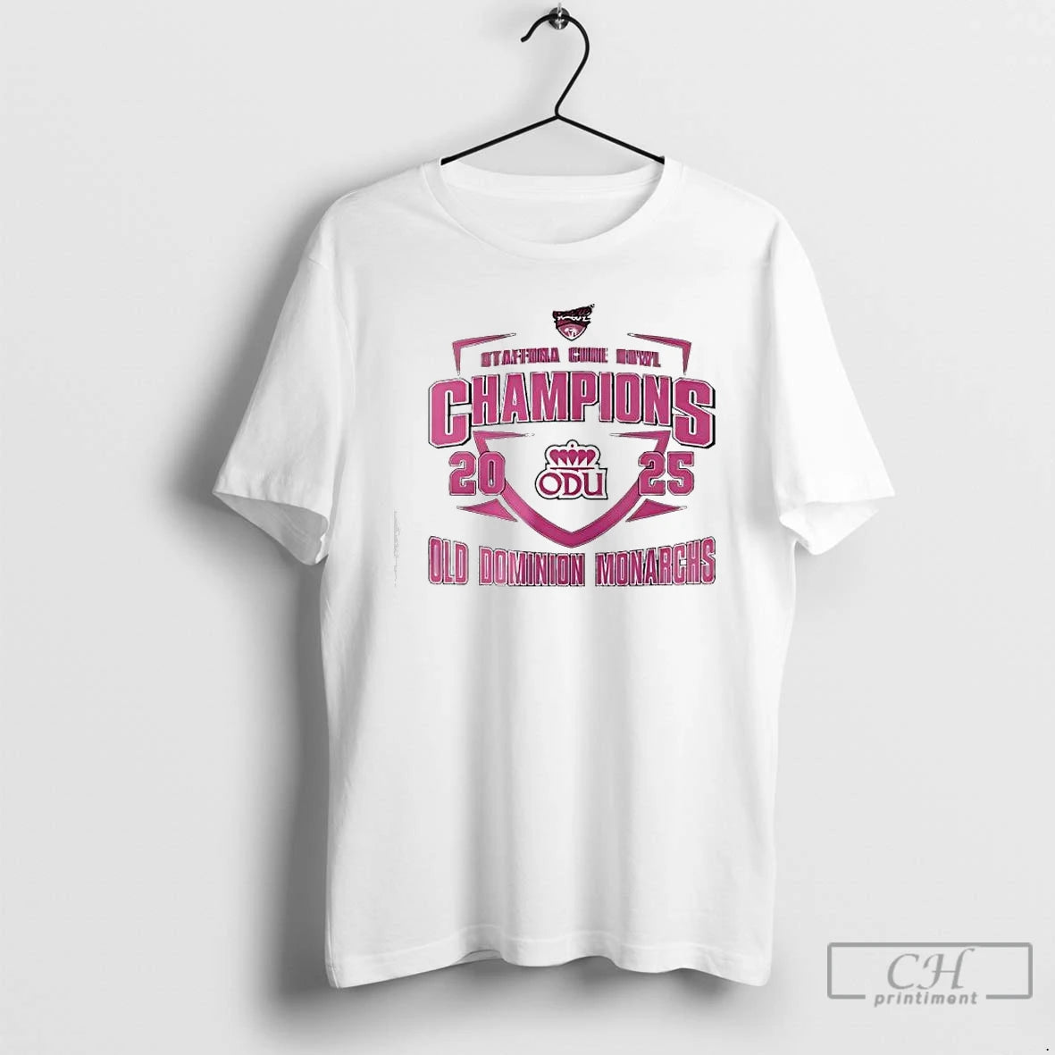 Classic Old Dominion Monarchs 2025 Cure Bowl Champion T-Shirts, Hoodie, Sweatshirt | PureTeeCo.com