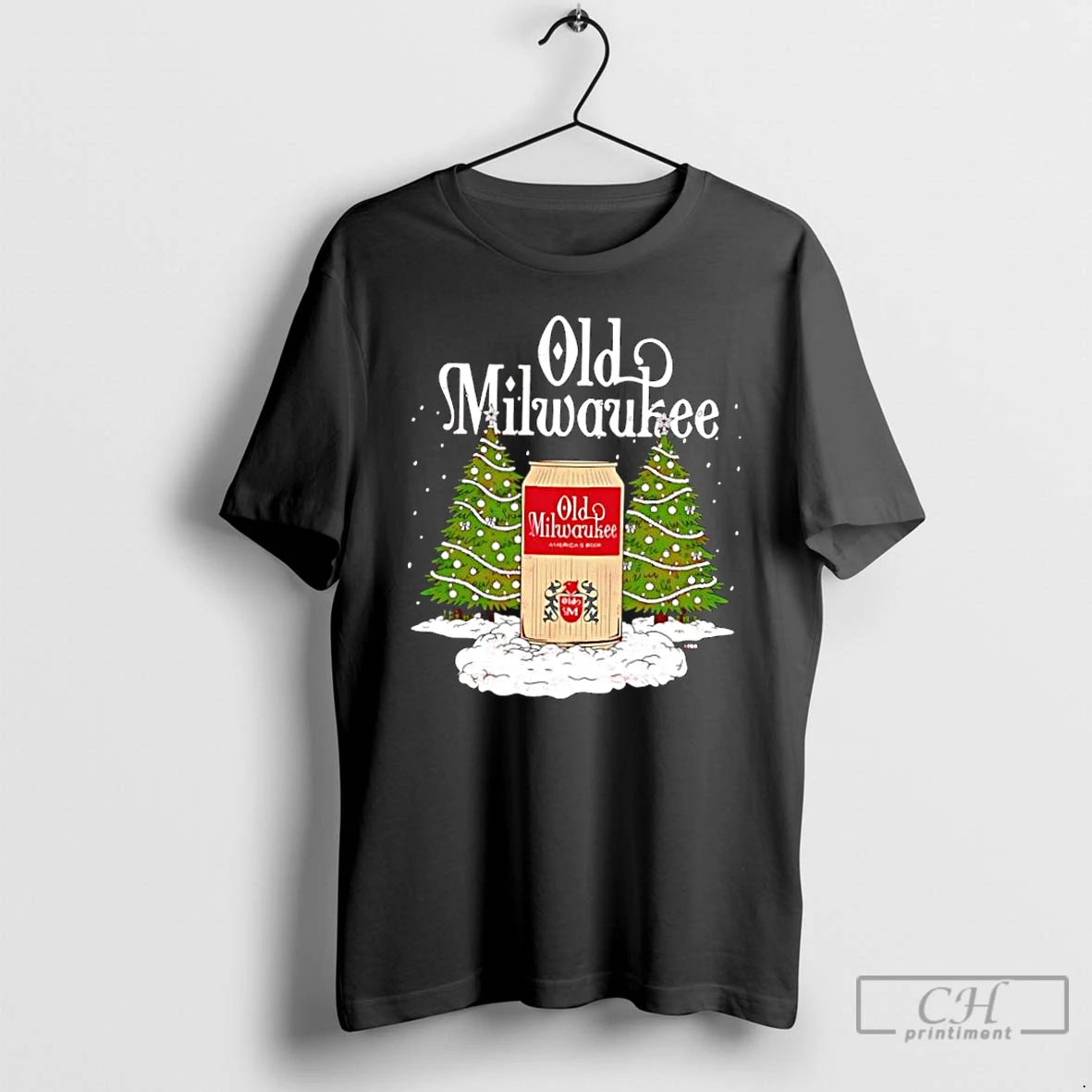 Classic Old Milwaukee Trees Happy Holidays T-Shirts, Hoodie, Sweatshirt | PureTeeCo.com