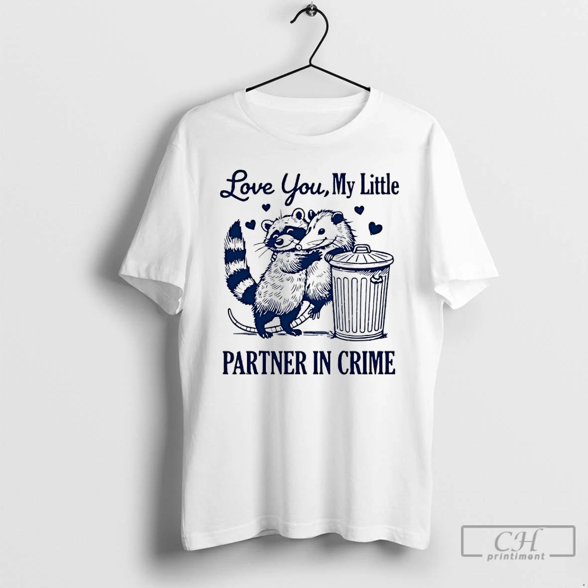 Classic Opossum Love You My Little Partner In Crime T-Shirts, Hoodie, Sweatshirt | PureTeeCo.com