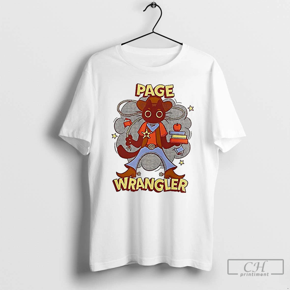 Classic Page Wrangler Cowboy Cat T-Shirts, Hoodie, Sweatshirt | PureTeeCo.com