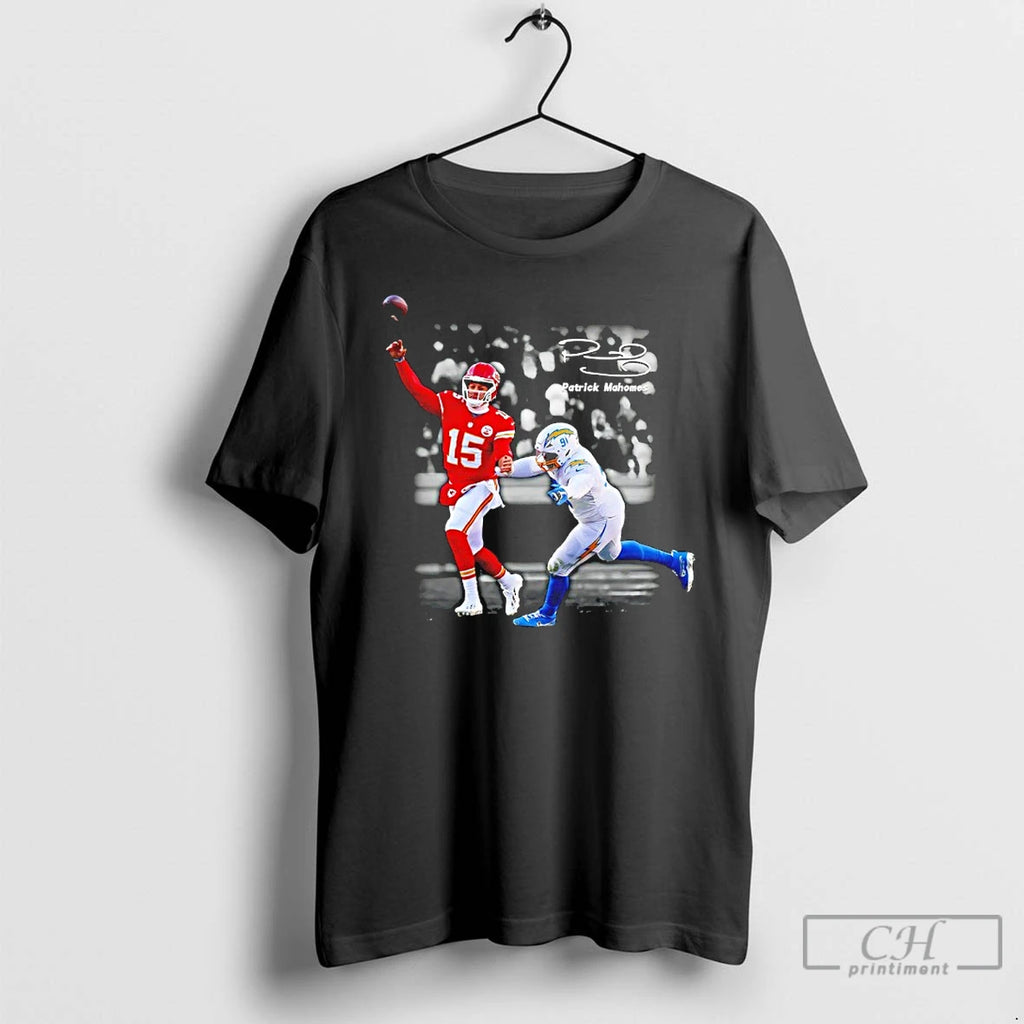 Classic Patrick Mahomes Kc Chiefs Vs Chargers Signature T-Shirts, Hoodie, Sweatshirt | PureTeeCo.com