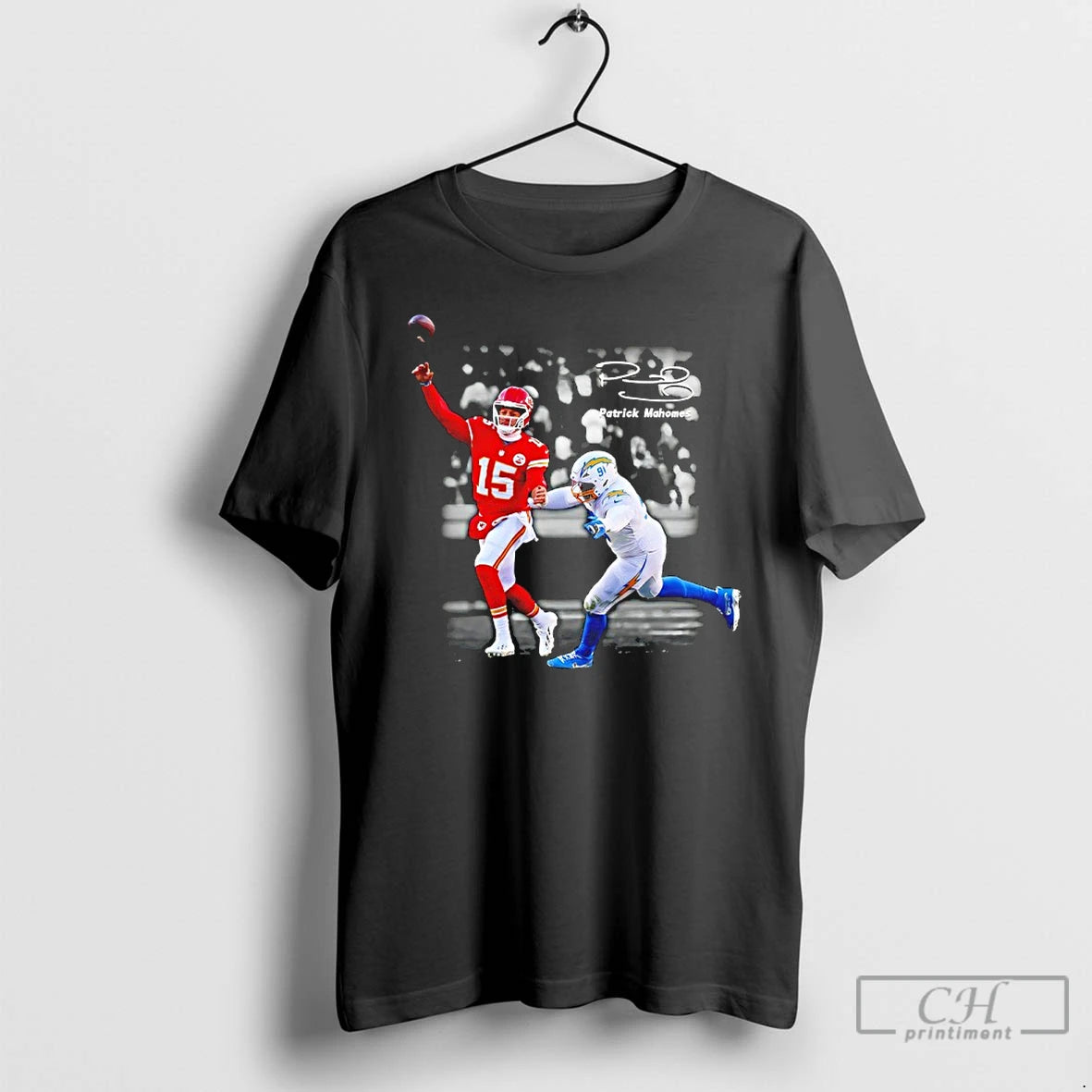 Classic Patrick Mahomes Kc Chiefs Vs Chargers Signature T-Shirts, Hoodie, Sweatshirt | PureTeeCo.com