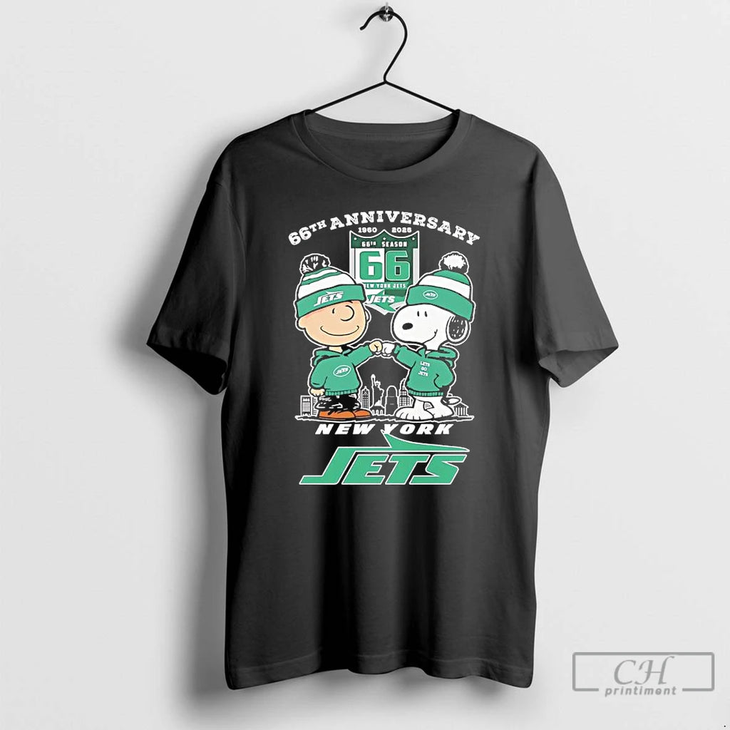 Classic Peanuts X New York Jets 1960 2025 66th Anniversary T-Shirts, Hoodie, Sweatshirt | PureTeeCo.com