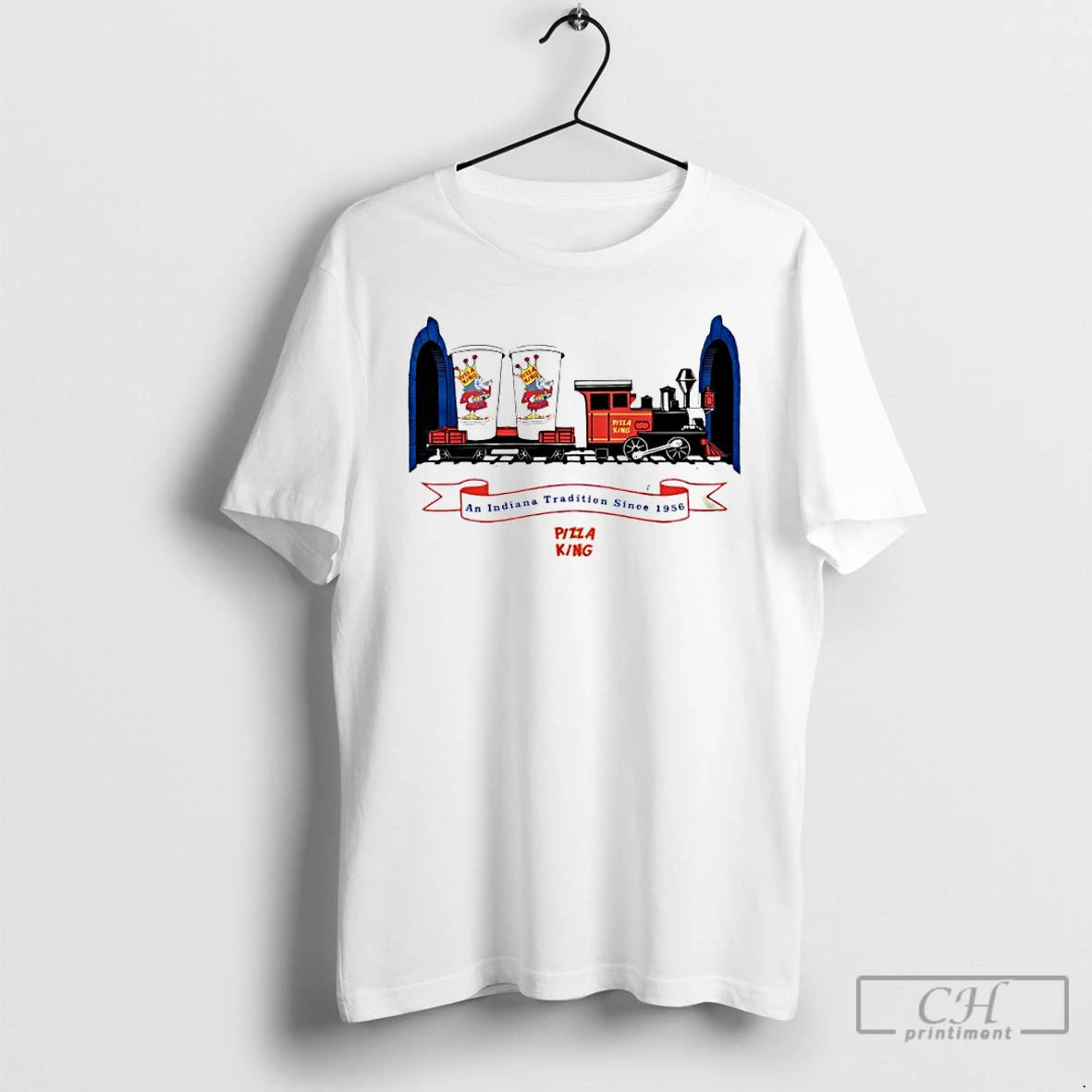 Classic Pizza King Train An Indiana Tradition Since 1956 T-Shirts, Hoodie, Sweatshirt | PureTeeCo.com