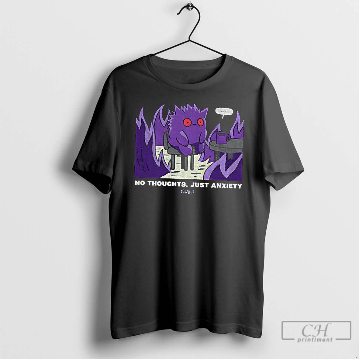 Classic Pokemon Gengar No Thoughts Just Anxiety