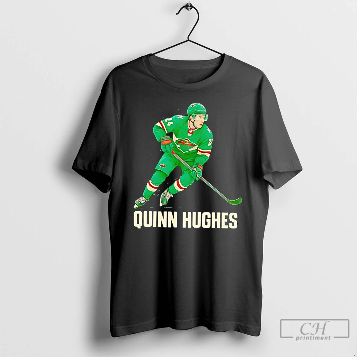 Classic Quinn Hughes Minnesota Wild T-Shirts, Hoodie, Sweatshirt | PureTeeCo.com