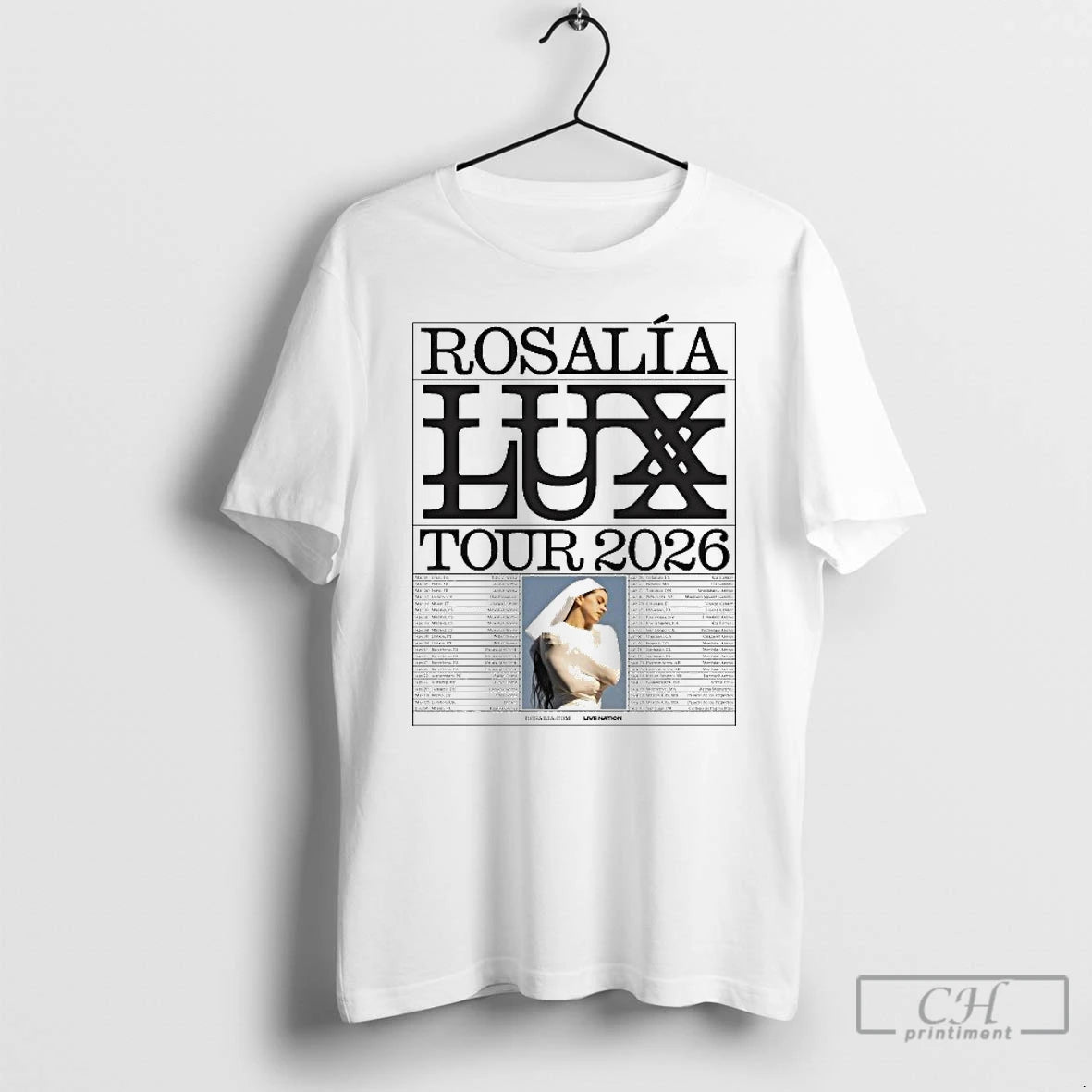 Classic Rosalia Lux Tour 2026 Europe And Uk And North American Dates T Shirts Sweater Hoodie, Sweatshirt | PureTeeCo.com