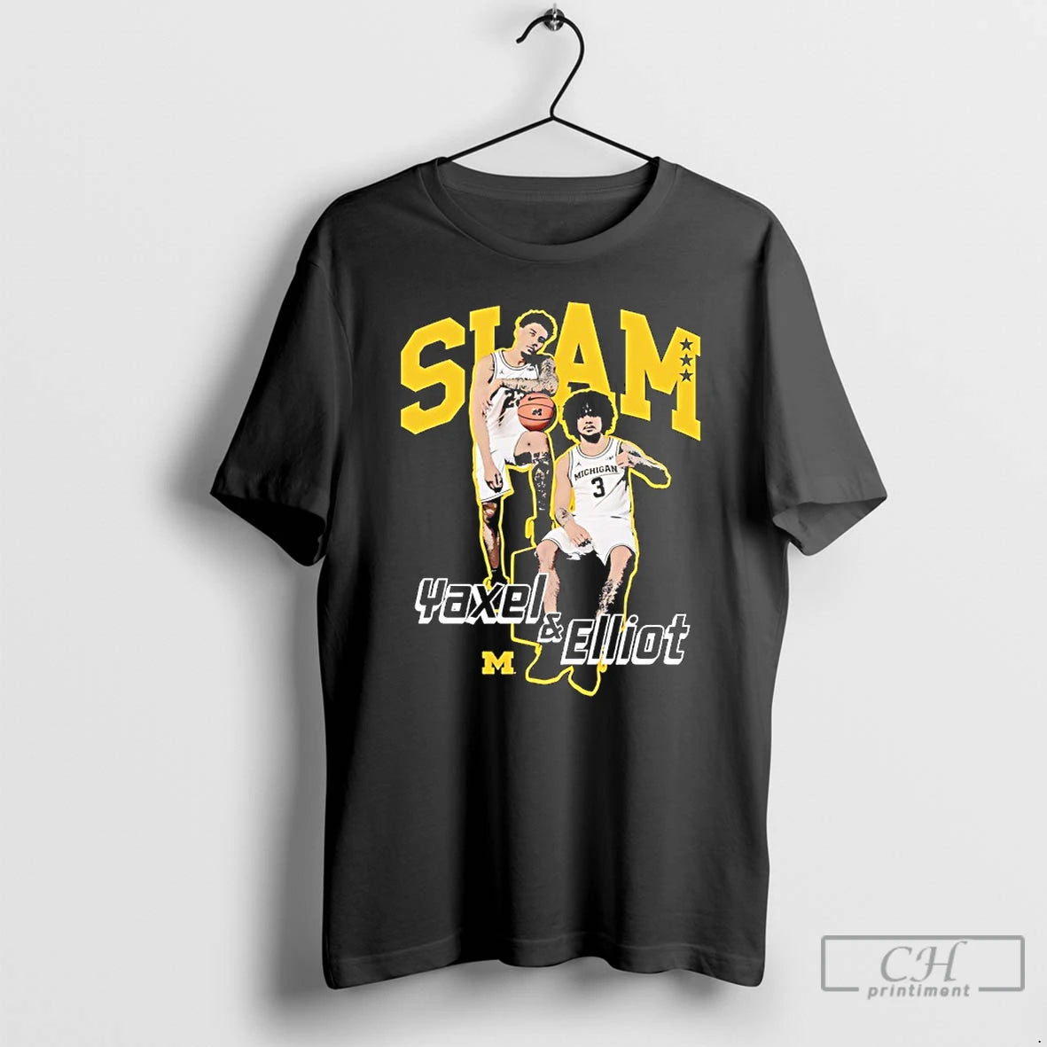 Classic Slam Michigan Wolverines Basketball Yaxel And Elliot T-Shirts, Hoodie, Sweatshirt | PureTeeCo.com