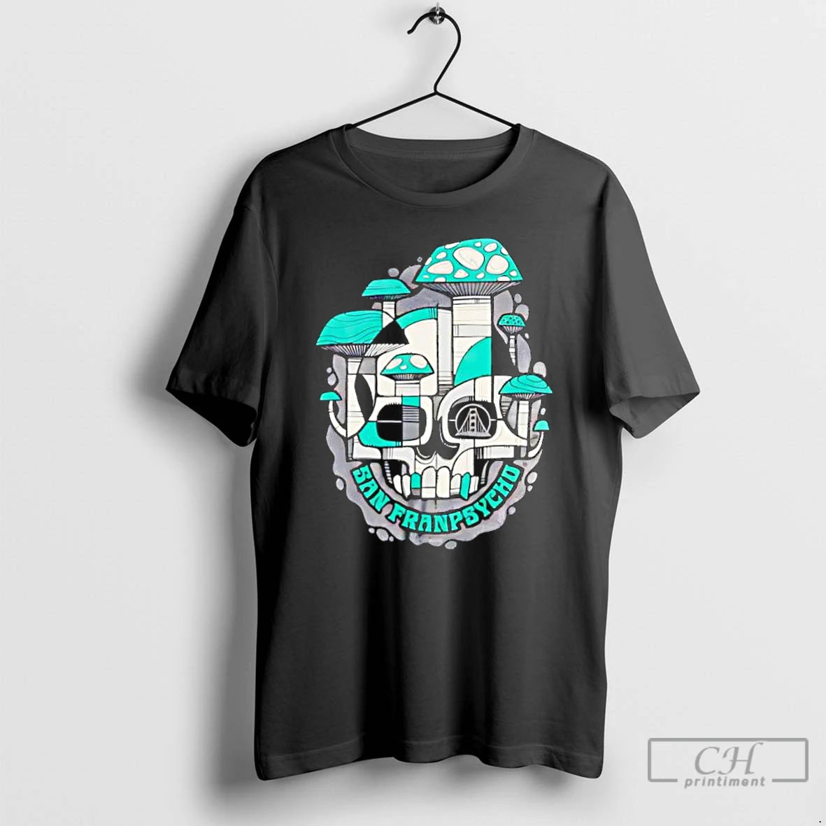 Classic San Franpsycho Skulls And Mushrooms T-Shirts, Hoodie, Sweatshirt | PureTeeCo.com