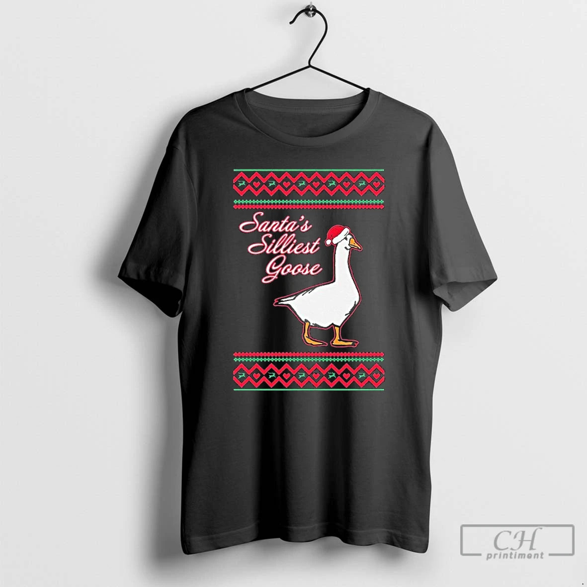 Classic Santas Silliest Goose Tacky Ugly Christmas T-Shirts, Hoodie, Sweatshirt | PureTeeCo.com