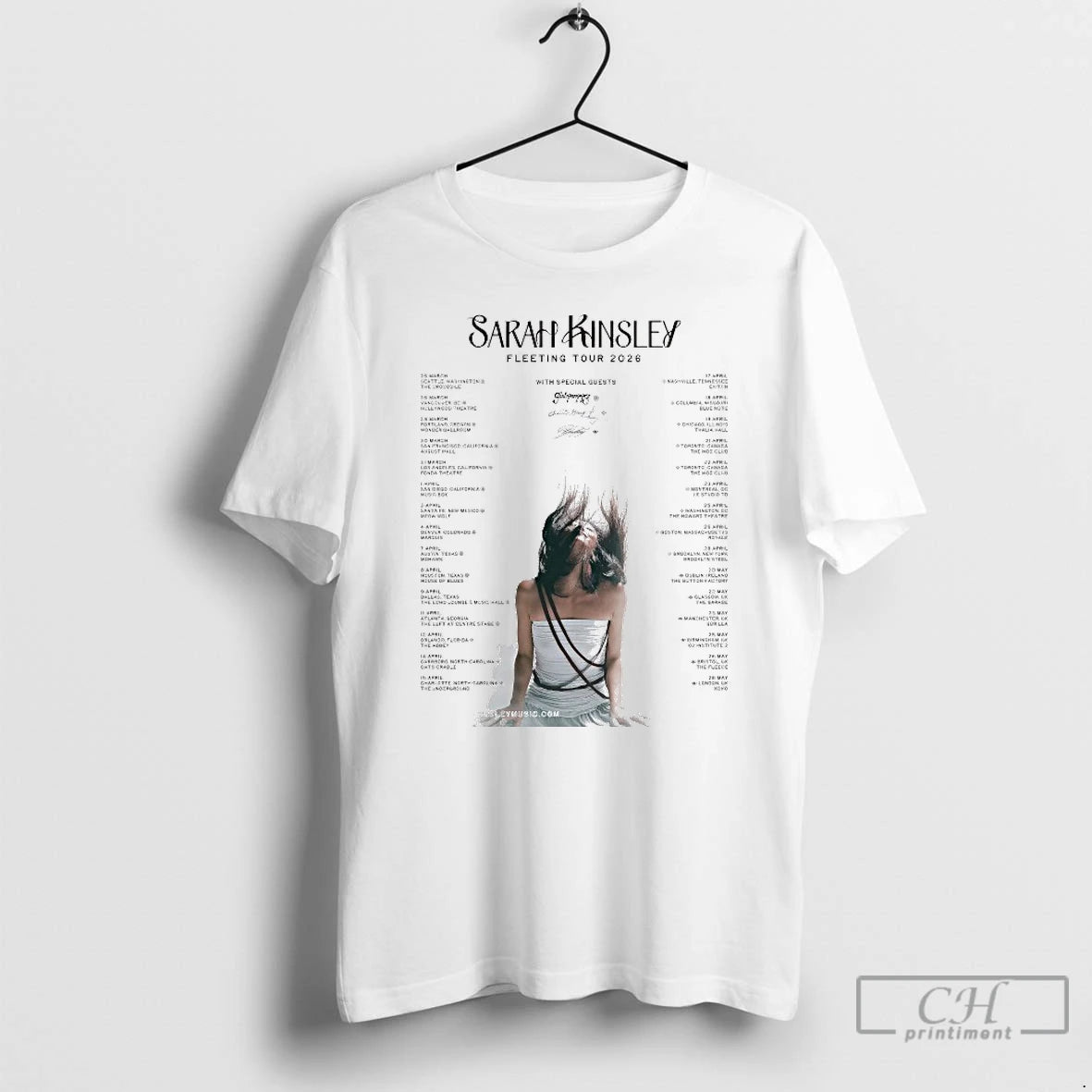 Classic Sarah Kinsley The Fleeting Tour 2026 Tour Dates T-Shirts, Hoodie, Sweatshirt | PureTeeCo.com