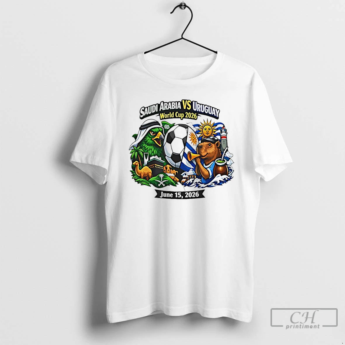Classic Saudi Arabia Vs Uruguay 2026 World Cup Mascot T-Shirts, Hoodie, Sweatshirt | PureTeeCo.com