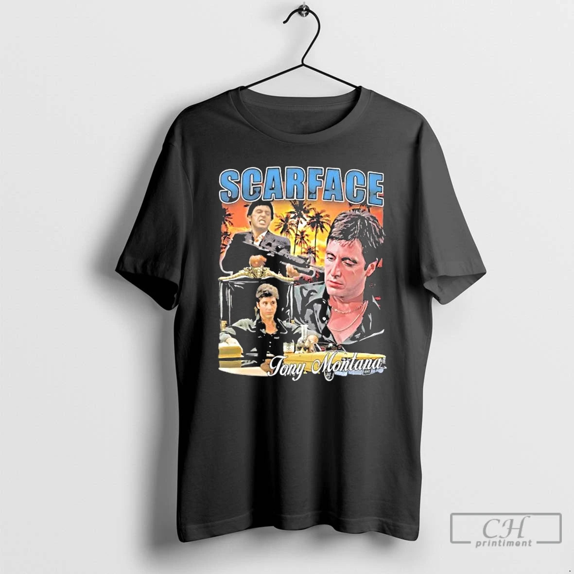Classic Scarface Tony Montana Vintage Graphic T-Shirts, Hoodie, Sweatshirt | PureTeeCo.com