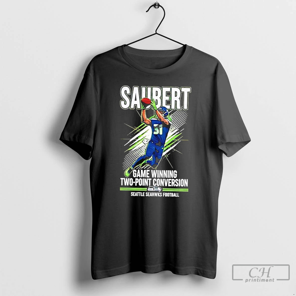 Classic Seahawks Eric Saubert Game Winning Two Point Conversion T-Shirts, Hoodie, Sweatshirt | PureTeeCo.com