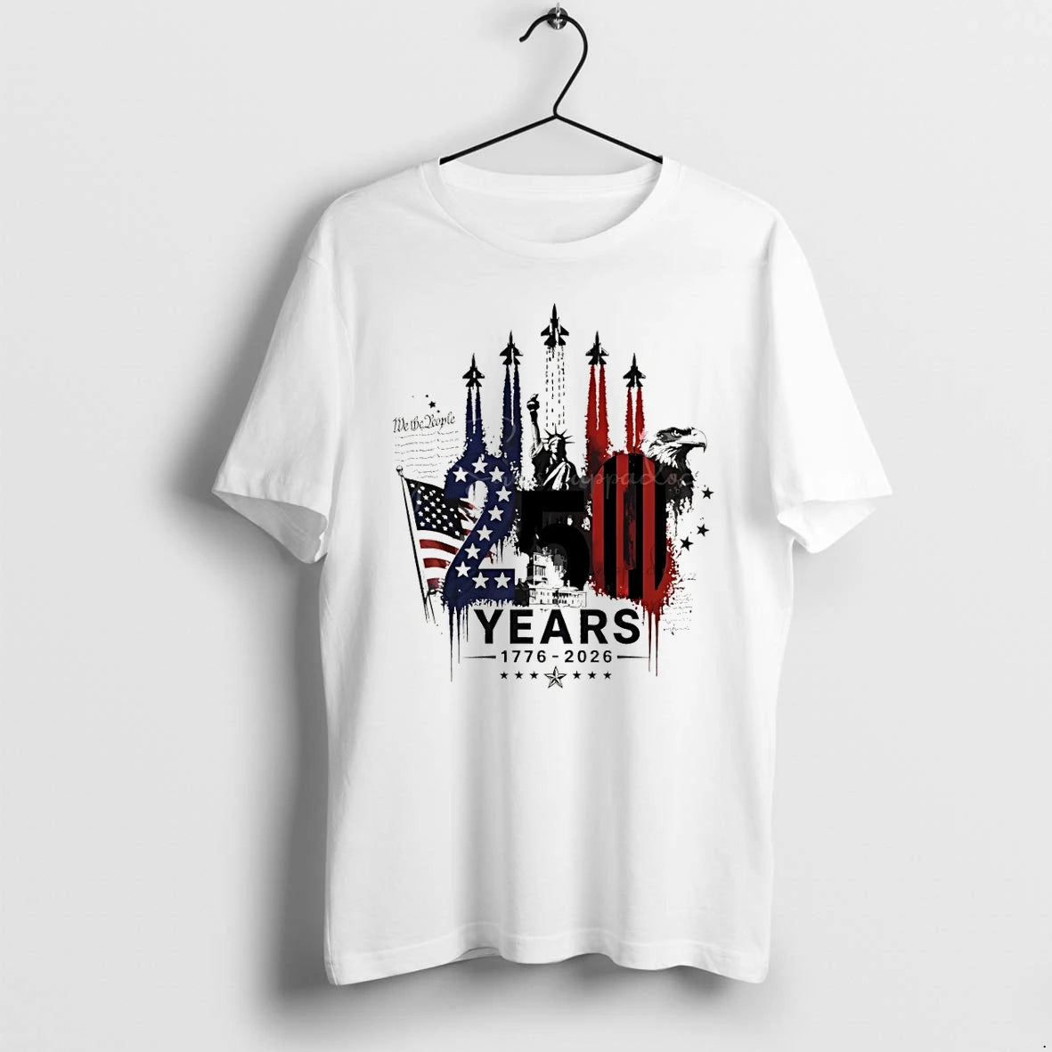Classic Semiquincentennial 1776 2026 Usa 250th Anniversary We The People Firework Shirts Sweater