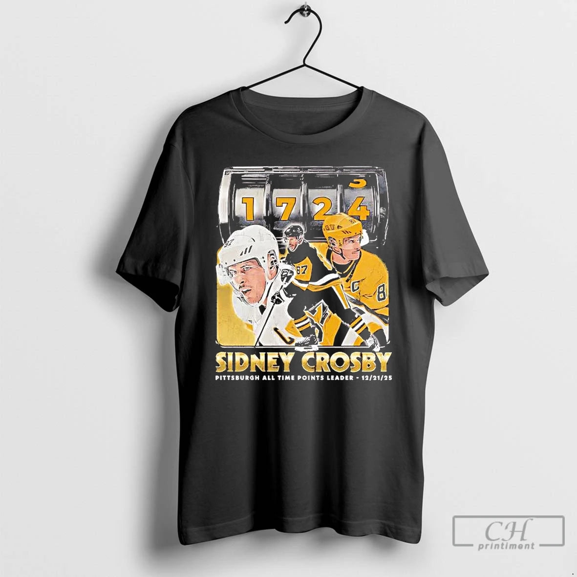 Classic Sidney Crosby Pittsburgh Penguins 1724 All Time Points Leader T-Shirts, Hoodie, Sweatshirt | PureTeeCo.com