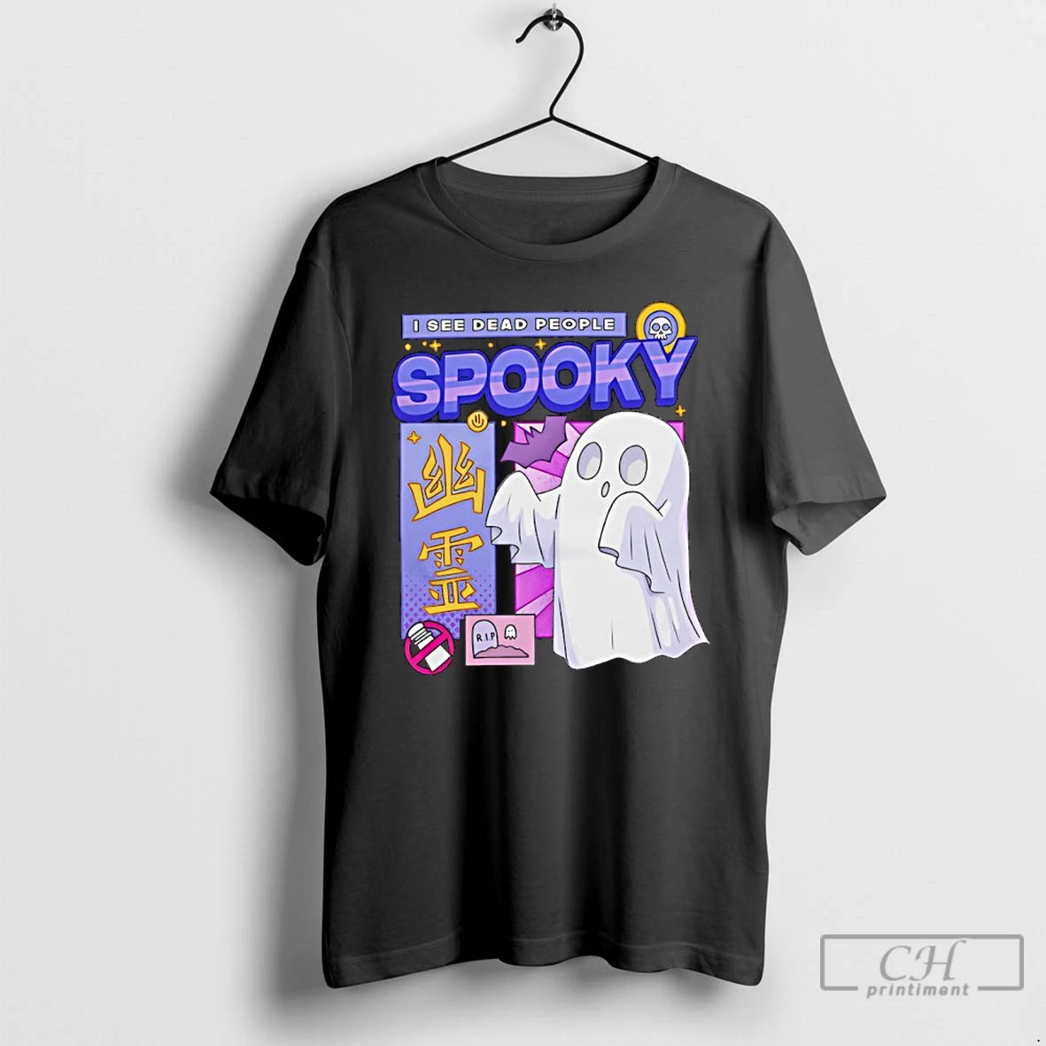Classic Spooky Ghost I See Dead People T-Shirts, Hoodie, Sweatshirt | PureTeeCo.com