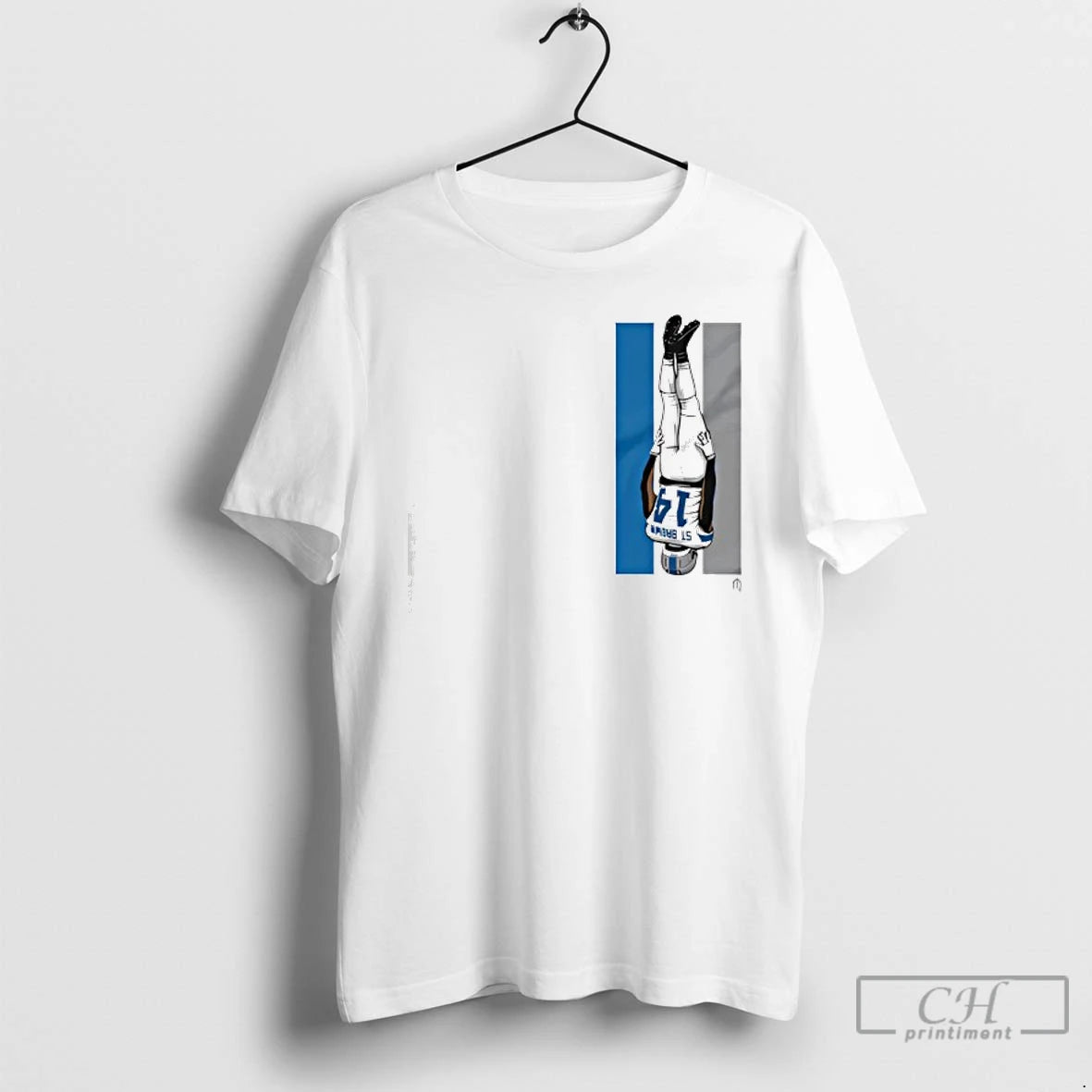Classic St Brown Celly Racing Stripe T-Shirts, Hoodie, Sweatshirt | PureTeeCo.com