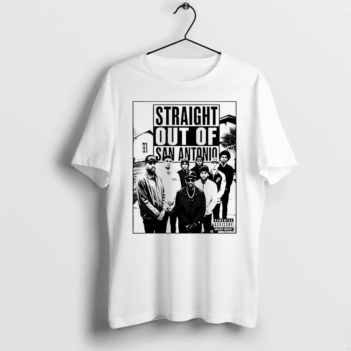 Classic Straight Outta Of San Antonio Spurs Basketball Parental Advisory Explicit Content Shirts Sweater