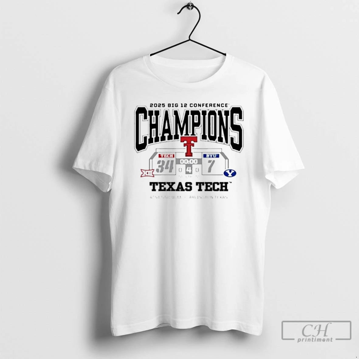 Classic Texas Tech Red Raiders Vs Byu Cougars 2025 Big 12 Conference Champions T Shirts Hoodie, Sweatshirt | PureTeeCo.com