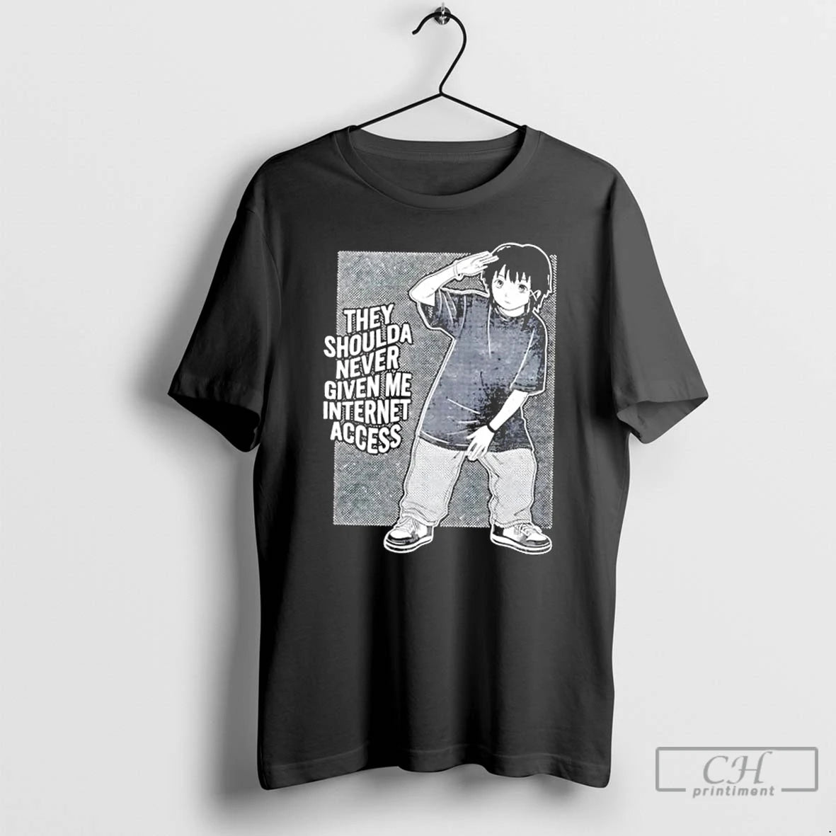 Classic They Shoulda Never Given Me Internet Access Anime T-Shirts, Hoodie, Sweatshirt | PureTeeCo.com