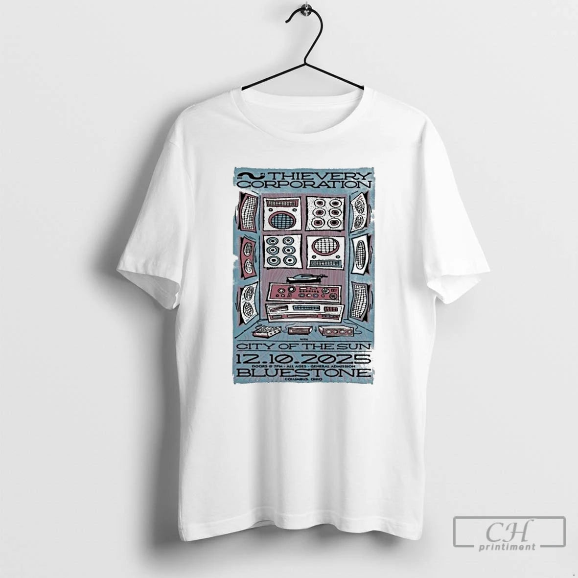 Classic Thievery Corporation 12 10 2025 The Bluestone In Columbus Oh T-Shirts, Hoodie, Sweatshirt | PureTeeCo.com