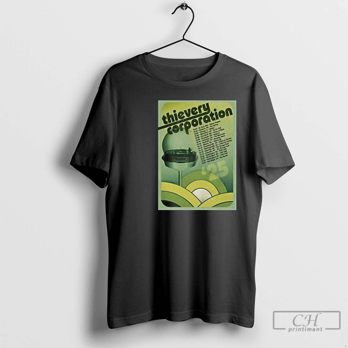 Classic Thievery Corporation December 2025 Shows Circle Black T-Shirts, Hoodie, Sweatshirt | PureTeeCo.com