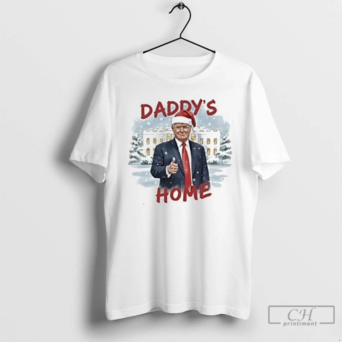 Classic Trump Daddys Home White House Christmas T-Shirts, Hoodie, Sweatshirt | PureTeeCo.com